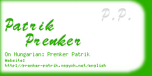 patrik prenker business card